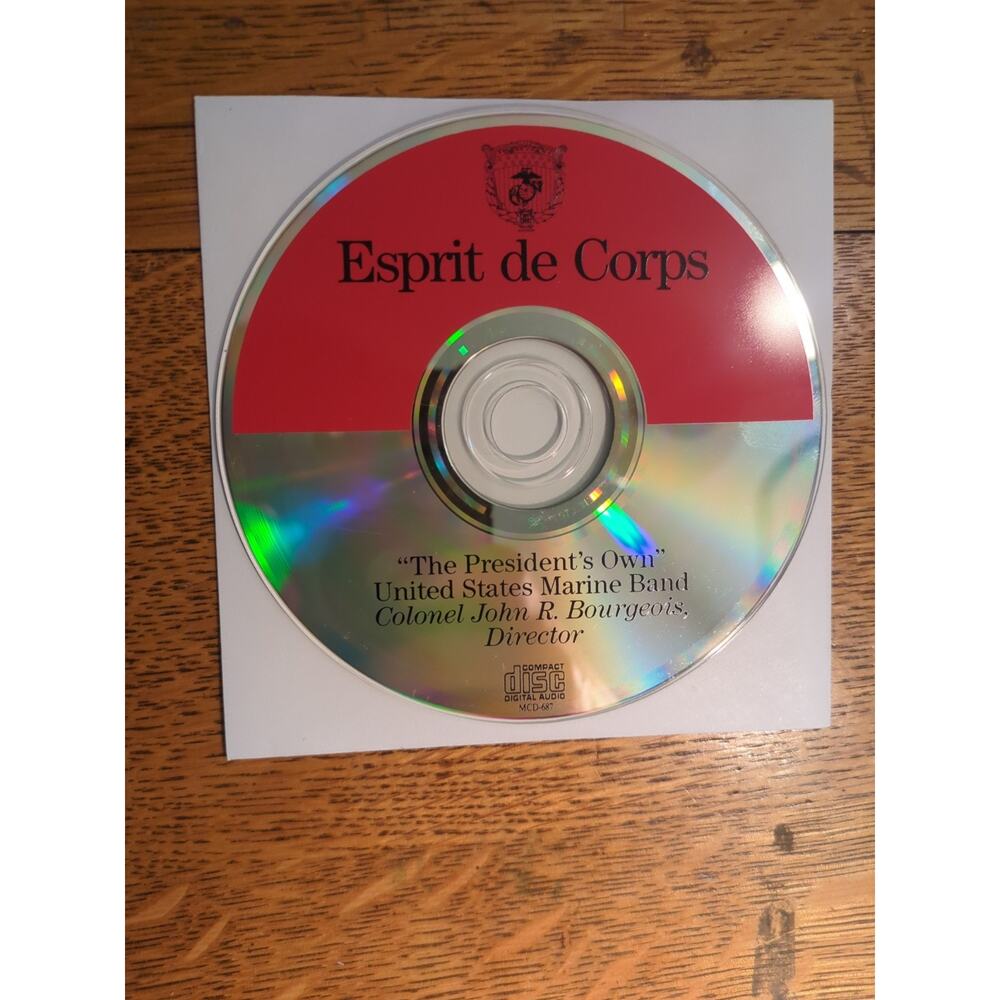 US Marine Band – Esprit de Corps CD 1993 Marches Sousa Military Music Disc Only